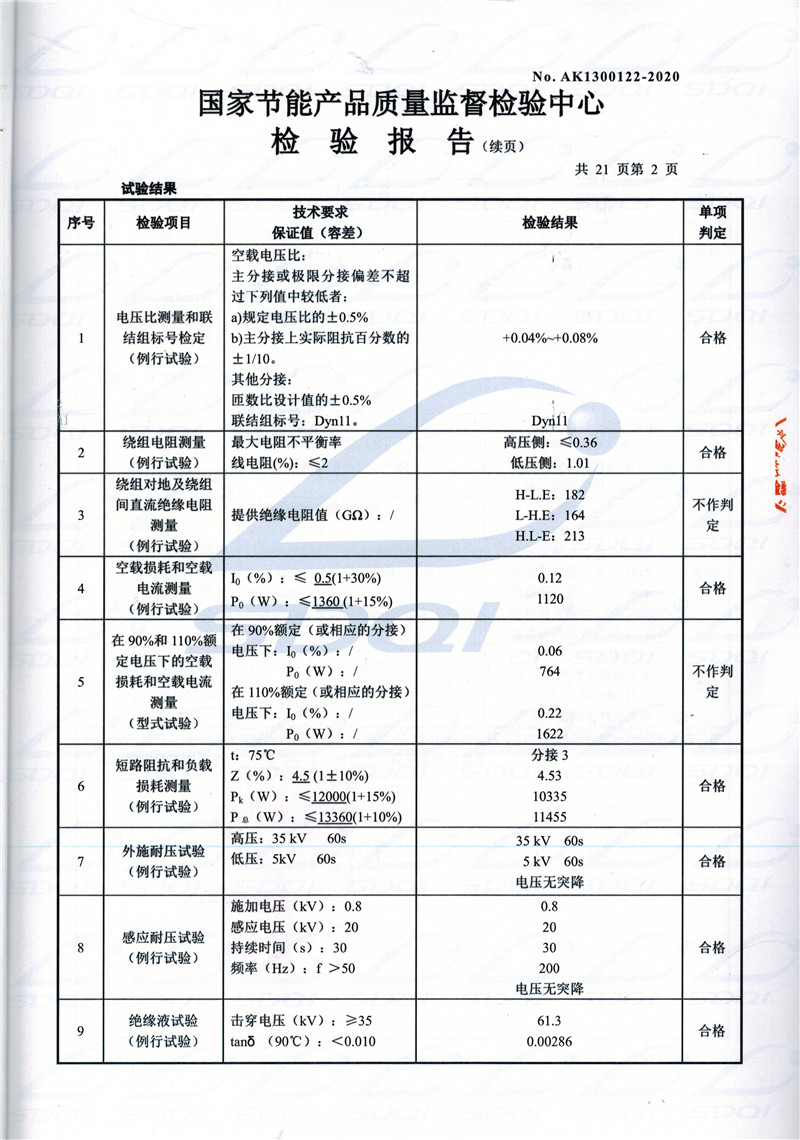 高低压试验报告-S11-1250清镇清镇清镇油浸式变压器-2.jpg